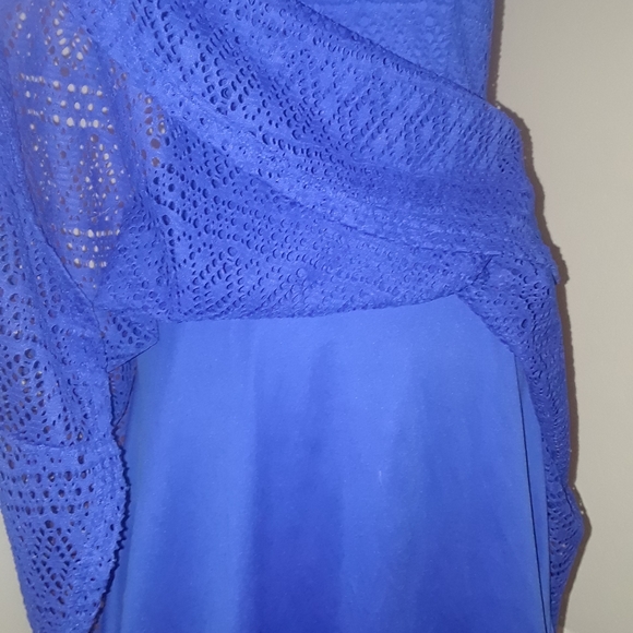 Express Blue Lace Dress - Picture 3 of 6